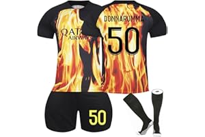 letter54 Maillot De Foot Enfant France Maillot Foot Enfant de Football Páris Maillots Extérieur Soccer Jersey Football Ensemble Garçons Entrainement T-Shirt et Short avec Chaussettes