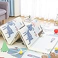 EURCRBU Baby Play Mat, Extra Large 180 * 200cm Folding Baby Crawling Mat, Reversible Play Mat Foam Non-slip Play Mat, Suitable for Children, Infants, Games, Indoor and Outdoor Use-Enlightenment Diary
