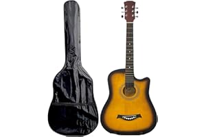 DIVA GROUP 38 Inch Full Size Acoustic Guitar Cutaway Design Hardwood Finish & Steel Strings (Natural)