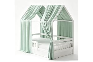 MIULEE UIPI Hussäng himmel, 2 stycken sänghimmel, hussäng, muslin för hemmasängar, flickor och pojkar, sänggardin, himmelsäng