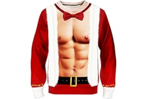 BLUE PLANET FANCY DRESS Unisex Mens Ladies Funny Christmas Jumper Xmas Sweater Santa or Elf Fun Gifts