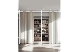 ‎FOUNDGO FoundGo Raumteiler Paraventgestell Gardinenstange [B 280 x H 317 cm] Verstellbare Raumtrenner Sichtschutz ohne Vorhänge für Wohnzimmer Schlafzimmer inkl. Deutschsprachiger Anleitung