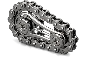 LNCOJOLM Getriebe Fidget Spinner für Stress Relief, Metall Kettenrad Kette Fidget Spielzeug für Kinder Erwachsene, kinetische Schreibtisch Spielzeug Neuheit Hand Finger Spinner für Anti-Angst