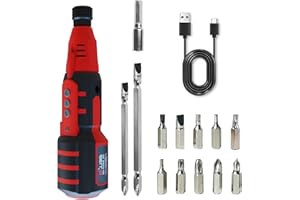 iBELL BS03-06 2.2Nm Torque Electric Screwdriver & Contactless Tester |1/4" Bit Holder|3.6V Battery|200 RPM|USB Micro-B Charging |Worklight|Screwdriver Bit set| Wire Breakpoint Finder