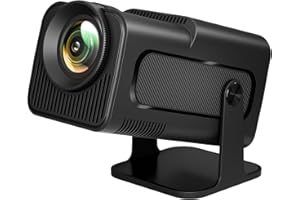 ‎LQWELL LQWELL Projektor, Mini Projektor, Projektor Kina Domowego 1080P 4K Z Natywną Obsługą Funkcji Keystone, 220 Stopni, 135 Cali Dla Telefonu/Komputera/Lapa (Bez Android)