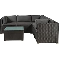 ArtLife Polyrattan Lounge Nassau wetterfest – Gartenmöbel Set mit Ecksofa, Tisch & Auflagen - Gartenlounge für 5…