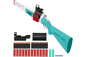 RuiDaXiang Jouet Fusil de Chasse à Double Canon, Blasters en Mousse EVA et Douille Vide pour Jouer à l'intérieur et à l'extérieur (Vert)