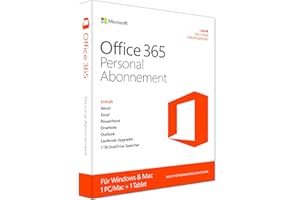 Microsoft Office 365 Personal - 1 PC/MAC - 1 Jahresabonnement - multilingual (Product Key Card ohne Datenträger) [import allemand]