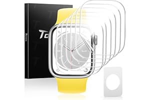 TOCOL 6 Piezas Protector de Pantalla para Apple Watch Series SE/6/5/4 40mm, Resistente a los Arañazos, Sin Burbujas, HD Transparente, Protector de pantalla TPU Flexible de Cobertura Total