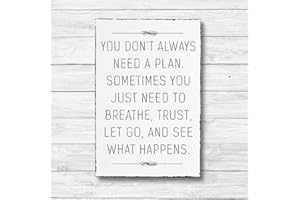 You dont always need a plan - Decorative Wall Sign Wooden Decorative Wall Sign 20 x 30 cm Wooden Decoration Wooden Picture Gift Birthday