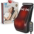 COMFIER Back Neck Massager with Heat, Shiatsu Lower Back Massager for Pain,4D Deep Tissue Electric Massage Pillow for Office Home Use, Gifts for Women Men