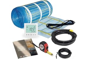 NORDHOLM Flexithermo™ Plus,Calefacción eléctrica de suelo radiante (200 W/m², 14 mx0.5 m) para baldosas, juego completo, incluye termostato digital con programa semanal y sensor de suelo