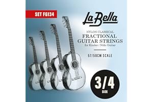 LA BELLA Labella FG134 Jeu de Cordes pour Guitare Classique 3/4 58 cm