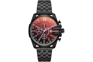 Diesel Orologio Baby Chief da uomo, Movimento cronografo al quarzo con Cinturino in acciaio inossidabile, tessuto o pelle