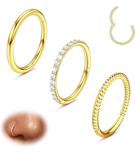 NICENEEDED 4 PCS Anneau à Lèvres Vampire En Acier Inoxydable Dents De Loup Réglables Et Non Perforantes Anneaux à Lèvres En Forme De C Pour Halloween Bijoux Punk Boby