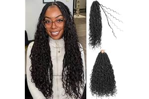 Goddess locs crochet Hair 7-pack bohemisk goddess falska locs virkade hår för-looped boho soft locs syntetiska flätor hårförl
