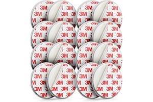 deleyCON 8X Montage Magnétique pour Détecteurs de Fumée Support Magnétique Détecteurs d'Incendie Support Magnétique Auto-Adhésif Surface Adhésive Diamètre 50 mm