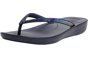 Fitflop Iqushion Sparkle Womens Flip Flop Sandals in Stone Beige