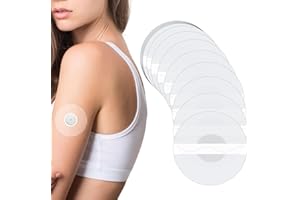 AURUM AND ADORN Freestyle Libre 2 Sensor Covers, 20 Pcs Waterproof Adhesive Patches, Pre-Cut Tape, Breathable CGM Sensor Patch, Long Lasting 14 Day Glucose Monitor Protection