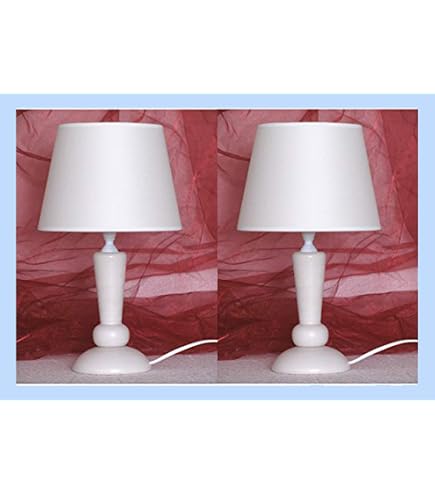 Lampada Abat-Jour Da Comodino In Legno Tornito | Sfera Con Paralume Tessuto, Made In Italy (Ciliegio, Coppia)