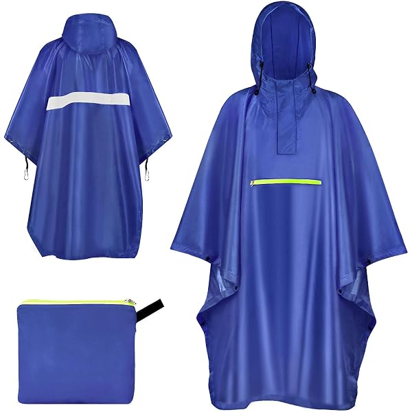 Relota Lot De 2 Capes De Pluie Adulte Unisexe - Poncho Imperméable Pliable Avec Capuche Pour Festivals, Randonnées Et Camping