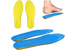 WORLD TRADE Solette Scarpe Per Uso Quotidiano in Memory Foam, Ergonomiche, Ammortizzanti, Schiuma, Ortopediche, Antishock, Per Uomo e Per Donna (Uomo (41-46), Blu)
