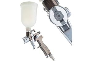 Auarita HVLP Mini MP-350 Pistolet pulvérisateur à Technologie Buse de 1,2 mm Durable Capacité de 250 ML pour la Peinture Trois Modes de réglage Très Efficace Bon pour Les matériaux Lourds