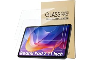 Bighan Protector de Pantalla Compatible para Xiaomi Redmi Pad 2 11", 2 Pack Cristal Templado, dureza 9H, antiarañazos, sin burbujas