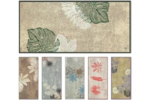 OLIVO TAPPETI OLIVO.shop SPRINT PLANT Tappeto moderno cucina, Tappeto cucina antiscivolo lavabile, Tappeto cucina foglie, Passatoia cucina antiscivolo, vari colori e misure. (Verde, 50x110 cm)