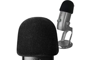 Beflockte Schaumstoff-Windschutzscheibe für Blue Yeti X - Mikrofonabdeckung Pop-Filter mit Beflockungsfläche für Blue Yeti X Kondensatormikrofone von YOUSHARES