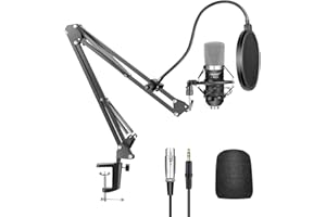 Neewer® nw-700 Professional Studio Rundfunk Aufnahme Kondensator Mikrofon & nw-35 verstellbar Aufnahme Mikrofon Federung Scissor Arm Ständer mit Shock Mount und Montage Klemme Kit