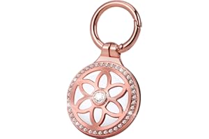 ONEONTA Airtag Anhänger Airtag Schlüsselanhänger - Apple Airtag Schlüsselanhänger - Funkelnd Air Tages Apple Anhänger - Apple Airtag Hülle, Ganzkörper Kratzfest Airtag Zubehör, Roségold