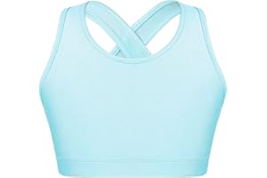 YOOJIA Mädchen Sport-BH Top Tanz Crop Top Workout Fitness Bustier Kinder Sport Weste Unterwäsche für 4-14 Jahre