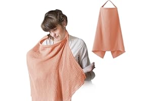 Coperta per Allattamento Darryy Copri Seno per Allattamento, Grembiule per Allattamento, 75 * 95cm, Velo Allattamento, Poncho Allattamento Neonato, Scialle Privacy Allattamento (Rosa)