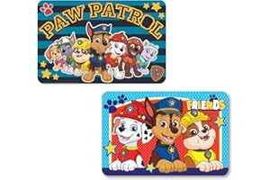 PALLEON Zestaw 2 podkładek stołowych Psi Patrol, podkładki na stół dla dzieci, zmywalne podkładki do ugniatania i malowania