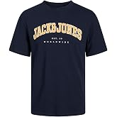 JACK &amp; JONES Jjecaleb Varsity Tee SS O-Neck Noos Men's T-Shirt (Pack of 1)