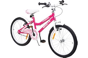 ‎ACTIONBIKES MOTORS Actionbikes Kinderfahrrad Butterfly | 20 Zoll - V-Brake Bremsen - Schutzblech v. und h. - Kinder Fahrrad für Mädchen - Fahrräder - Kinderrad - Jugendrad - Von 6-9 Jahren