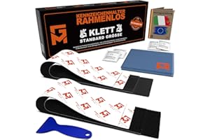 GENMAG® Porta Targa Auto Senza Cornice [Universale & Extra-Forte] Portatarga Auto Posteriore | Portatarga Auto Anteriore | Adesivi Targa Auto Moto| Supporto Targa Auto | Nastro Invisibile a Strappo