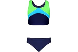 Aquarti Mädchen Sport Bikini Racerback Bustier & Bikinislip
