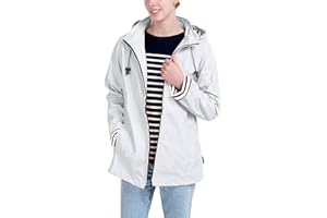 Breizh Ocean - Impermeable ERQUY, Corte ajustado con interior a rayas - Mujer - de XS a 4XL