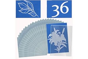 HAPLOS 36 Pièces Papier Cyanotype, Papier d'impression Solaire, 21x14,8cm Cyanotype avec Panneau Acrylique,d'Impression et Dessin d'Art Solaire Haute Sensibilité pour Projet Bricolage Artisanat