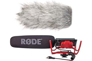 Rode Videomic Rycote Richtmikrofon für Kameras + DeadCat Fell-Windschutz