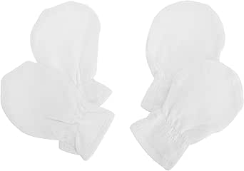 Moufles Anti Griffures 2 Paires Bebe Taille Unique Blanc Amazon Fr Vetements