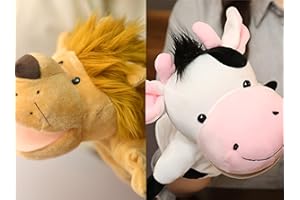 LOMTRATS Marionette a Mano con Animali per Bambini,Il Bambino Include Lupo Leone ecc.Bocche Aperte Mobili,Perfette per Raccontare storie,Insegnare,Scuola Materna,Regali di Compleanno