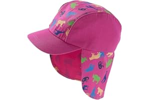 HATS, HATS, HATS Boys Dinosaur Shark Animal Print Legionnaire Peak Summer Sun Cap Hats UK Seller