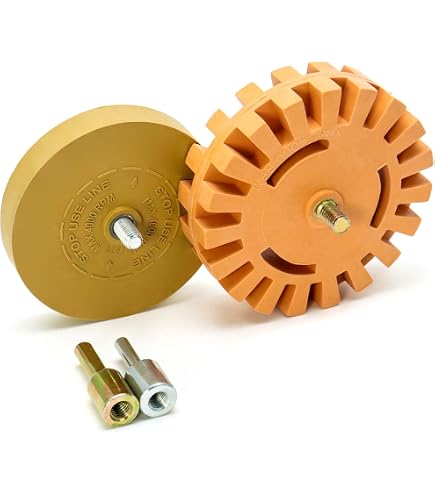 Mailfull Gomme Carrosserie 2 Pièces Avec Adaptateur - Dissolvant Adhésif Vinyle Pour Voiture, Moto + Grattoir Et 10 Lames