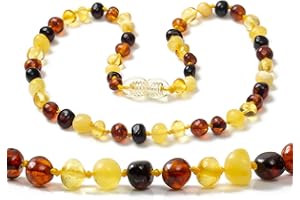 ZHAOXIA Collier Ambre(Unisex) - 100% véritable Ambre Baltique