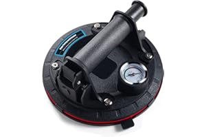 YUENGJGI Ventosa per Vetro,Ventose per Sollevamento con manometro-Ventosa potente per Impieghi Gravosi Carico Massimo 150kg Per il Sollevamento e la movimentazione di Materiali come Vetro, Ardesia