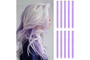 ARWIG 10 Pezzi Extension Capelli Clip | Extension Clip da 55 cm | Extension Capelli viola | Ciocche Capelli Con Clip | Ciocche Colorate per Capelli Bambina (viola chiaro)