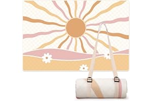 ‎LARUTAN LARUTANPicknickdecke, wasserdicht, maschinenwaschbar, tragbare Stranddecke mit Tragegurt - für Strand, Picknick & Camping Sicilia 200 x 300 cm,